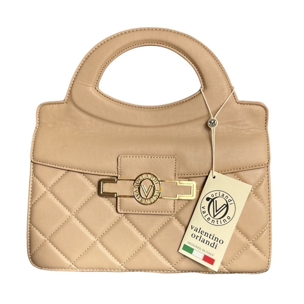 NWT Valentino Orlandi Quilted Lunchbox  Bag with Crossbody Strap - Picture 3 of 10